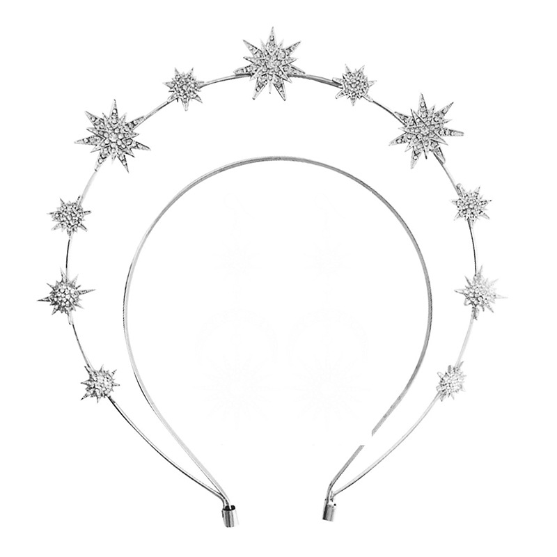 Lady Étoile Lune Alliage Incrustation Strass Bande De Cheveux display picture 7