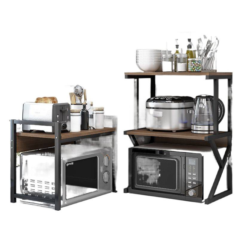 Cocina multifuncional horno de microondas estante de escritorio horno arroz cocina de escritorio estante de almacenamiento para artículos domésticos