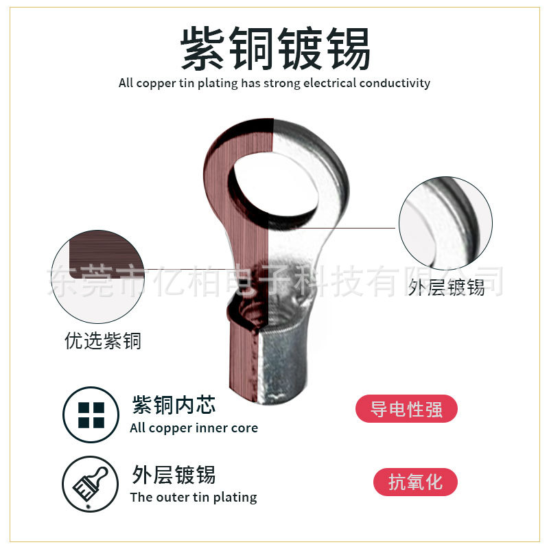 电脑端紫铜镀锡