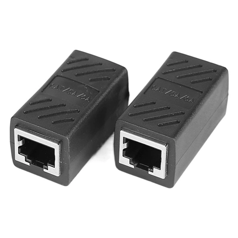 Сетевой кабель RJ45, гнездовой разъем 8P8C, экранированный разветвитель, сетевой прямой разъем с кристаллической головкой, разветвитель