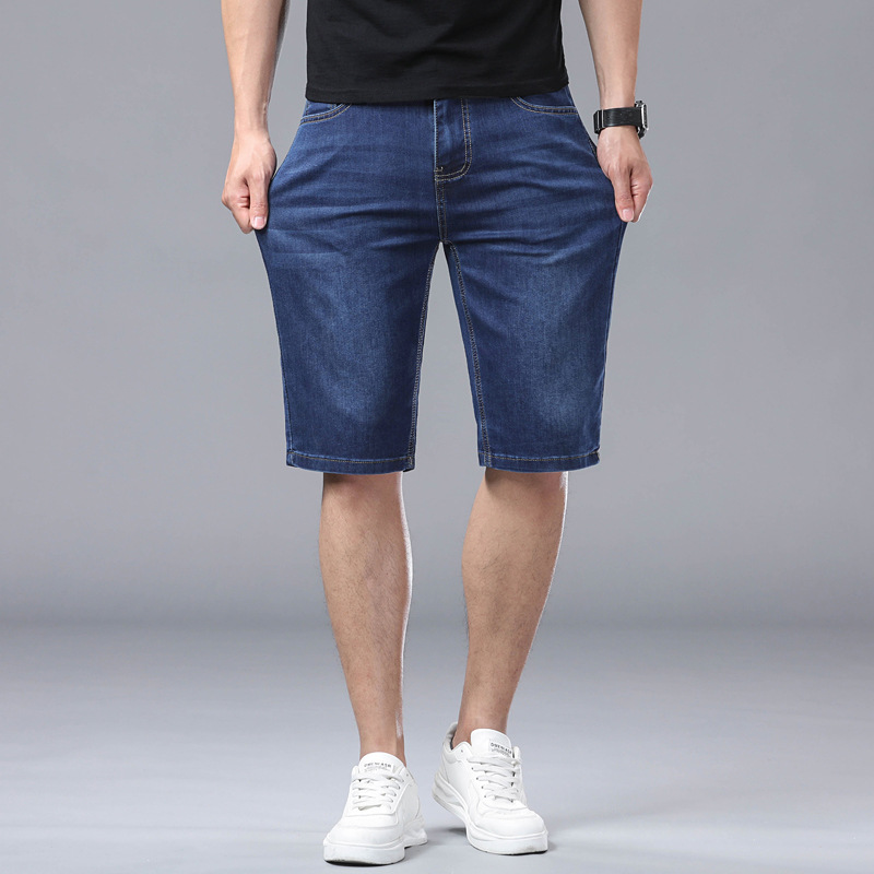 Carmunch Xintang Denim Summer Thin Denim Shorts Men's All-match Ice Oxygen Medium Pants Fashionbrand Loose Five-point breeches