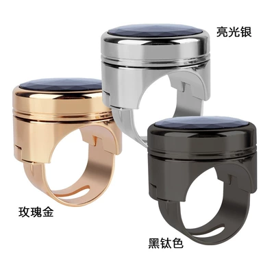Car Crystal Steering Wheel Booster with Logo, Universal Steering Power Ball, Bearing Assist Device, Effort-Saving Ball (Steering wheel booster) - rose-gold