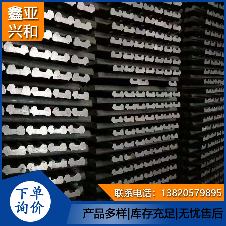 现货销售P34钢轨 Q235B轻轨 24公斤钢轨及轨道压板 鱼尾板轨配件