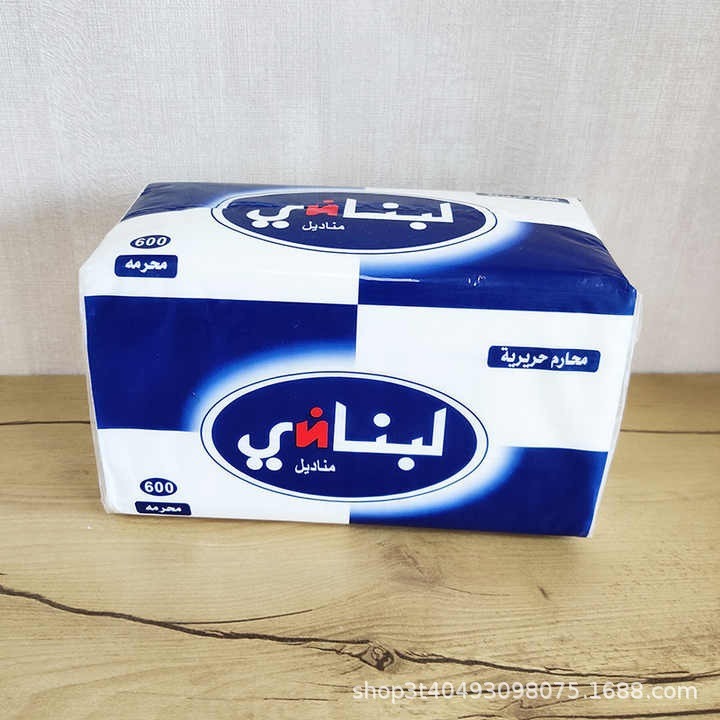 出口中东市场大尺寸抽纸800张纸巾定制可印logo广告宣传订制抽纸