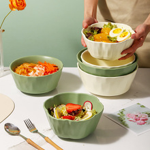 大号汤碗陶瓷家用奶油风高颜值汤面碗7寸8寸面条碗泡面沙拉碗防烫