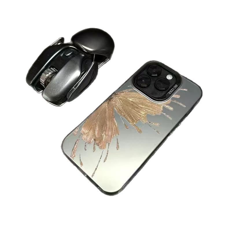 Nueva mariposa dorada para iPhone 16 funda para teléfono móvil Apple 15promax/14 anti-caída 13pro12 personalidad 11