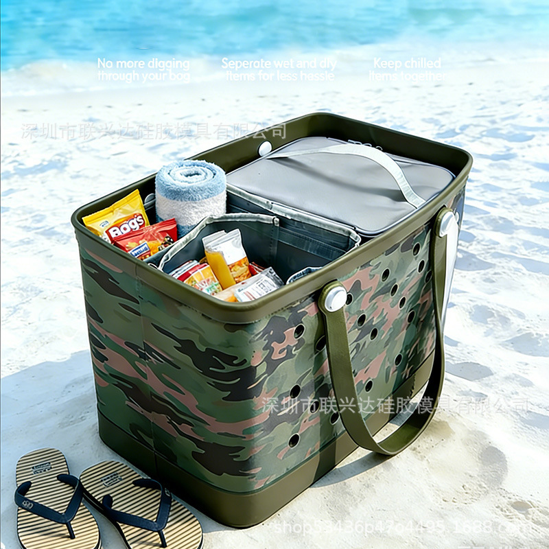 Amazon Bogg bolsa de agujero bolsa de agujero bolsa interior de nylon impermeable bolsa de refrigeración bolsa de hielo bolsa de aislamiento bolsa de hielo de gran capacidad