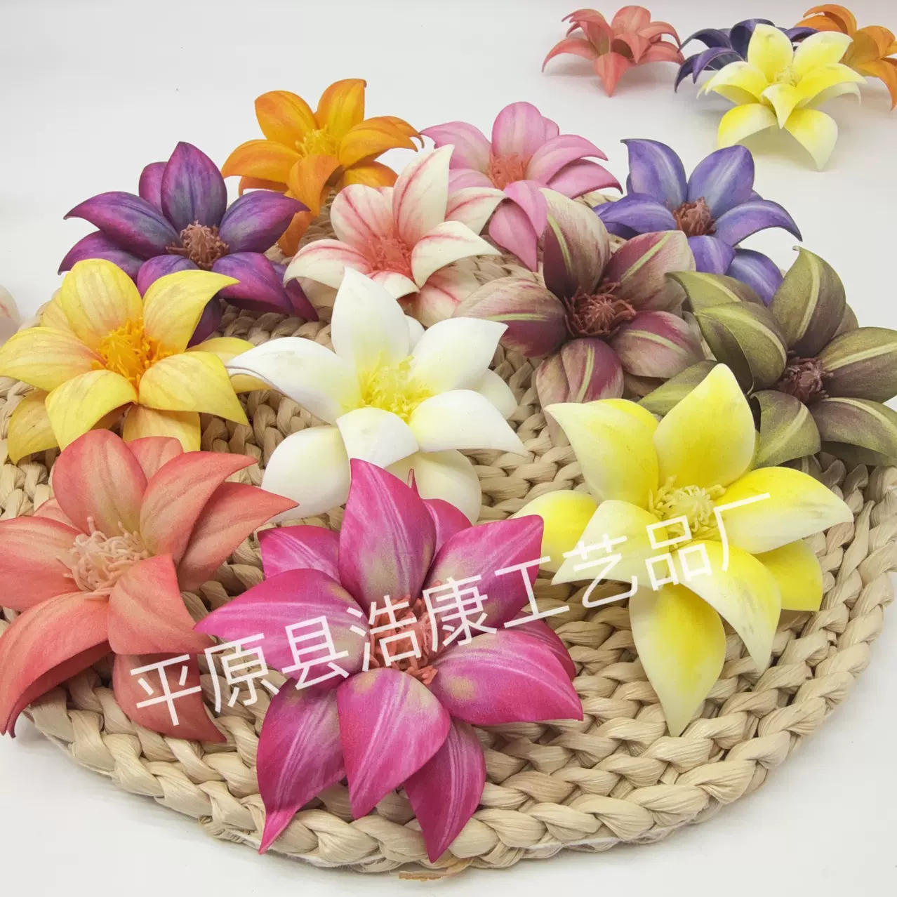 仿真硅胶棉木兰花仿真花头韩式唯美头饰配件手工搭配花环DIY装饰