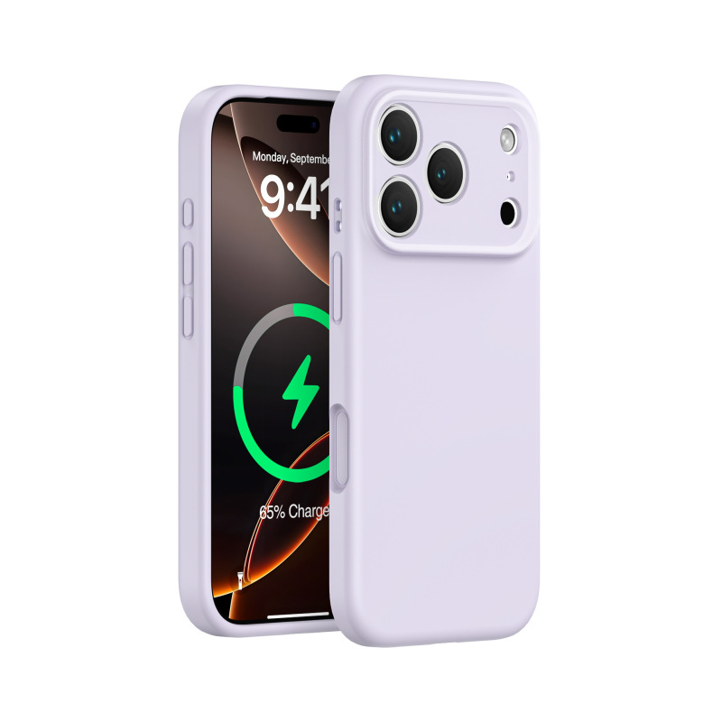 iPhone17ProMax対応 液体シリコン製 マグネット式スマホケース 全面保護 精密穴一体型ボタン付きスマホケース|undefined