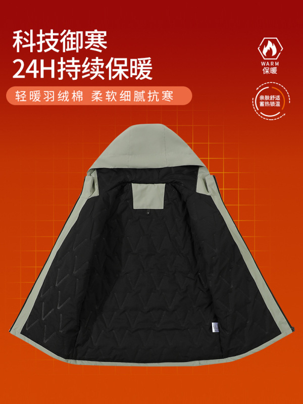 Primavera y otoño una sola capa de algodón con capuchón de asalto ropa de invierno personalizada ropa de trabajo al aire libre impermeable LOGO impresa