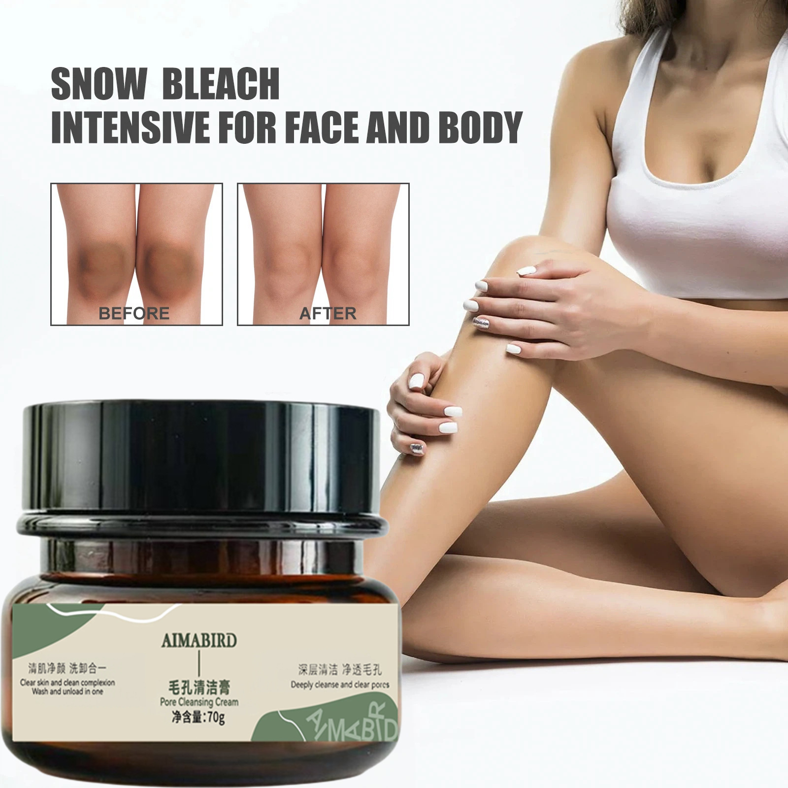 Beauty and Purification Cream for Joints, Underarms, Black Spots, Elbows, Knees, Massage Cream, Buttocks, Keratosis Pilaris Removal, and Cleansing Cream
