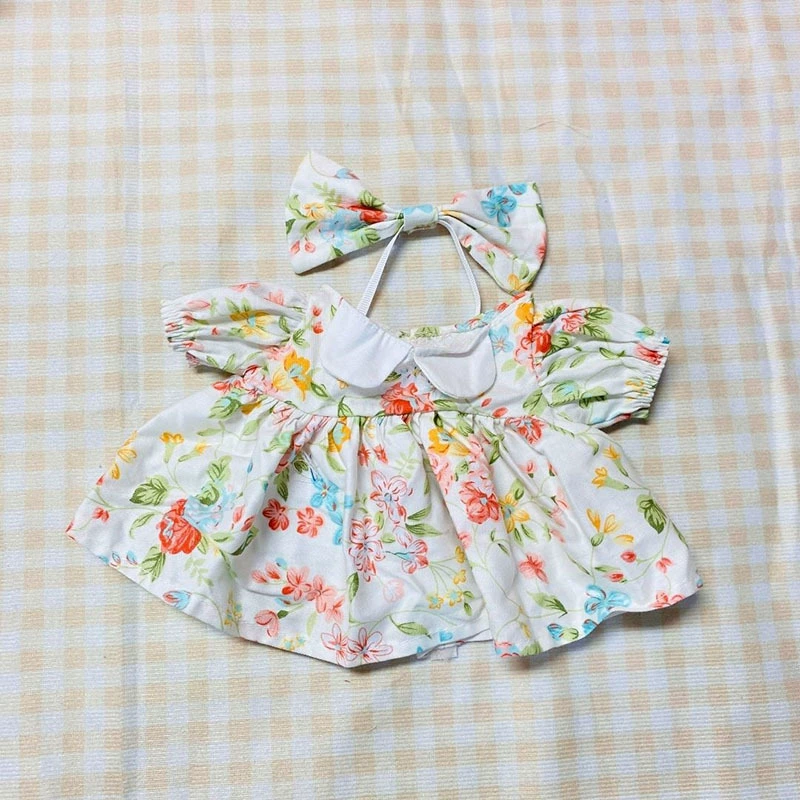 Кукла, платье, юбка, 30 см, с маленькими мишками, детская одежда