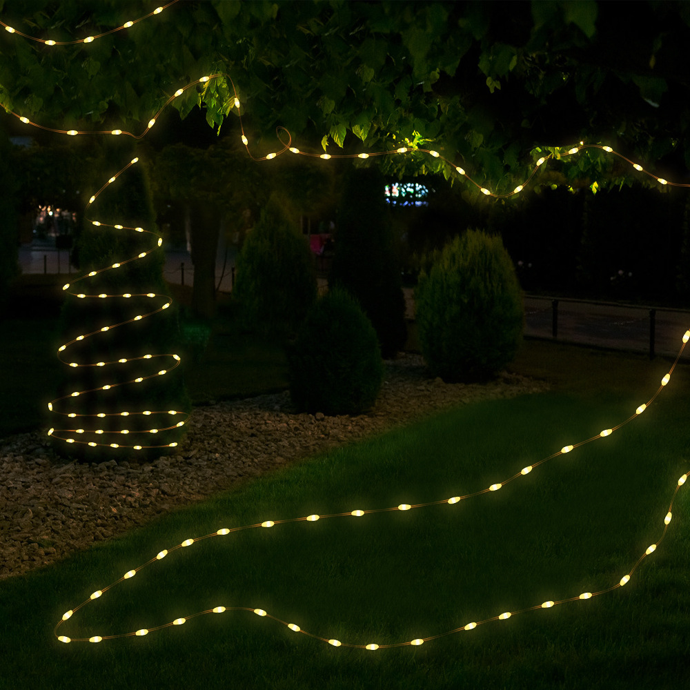 led燈串usb遙控室外造型小彩燈暖白色串燈戶外庭院節(jié)日彩燈裝飾燈