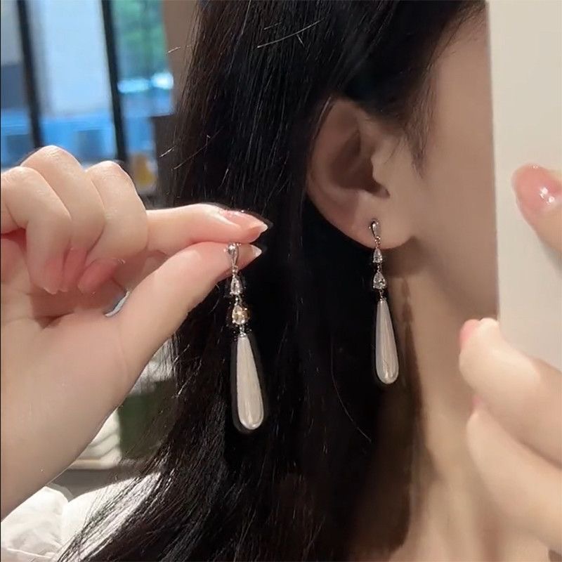(Wholesale), long universal earrings pearl drop-shaped, cheongsam, accessory, high-quality style, Chinese style