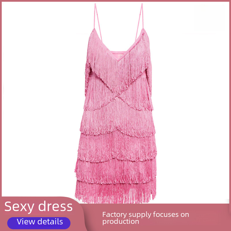 fuchsia design dress