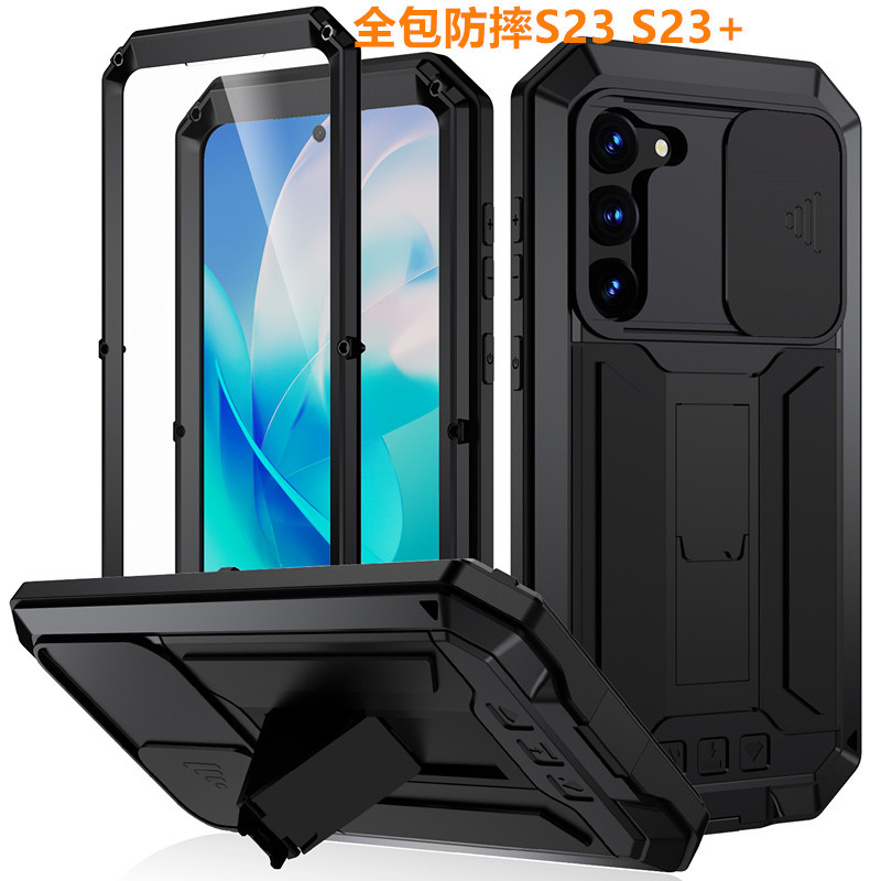 Adecuado para Samsung s24U soporte S25Ultra funda para teléfono anti-caída s23U funda protectora de silicona con todo incluido estilo explosivo transfronterizo