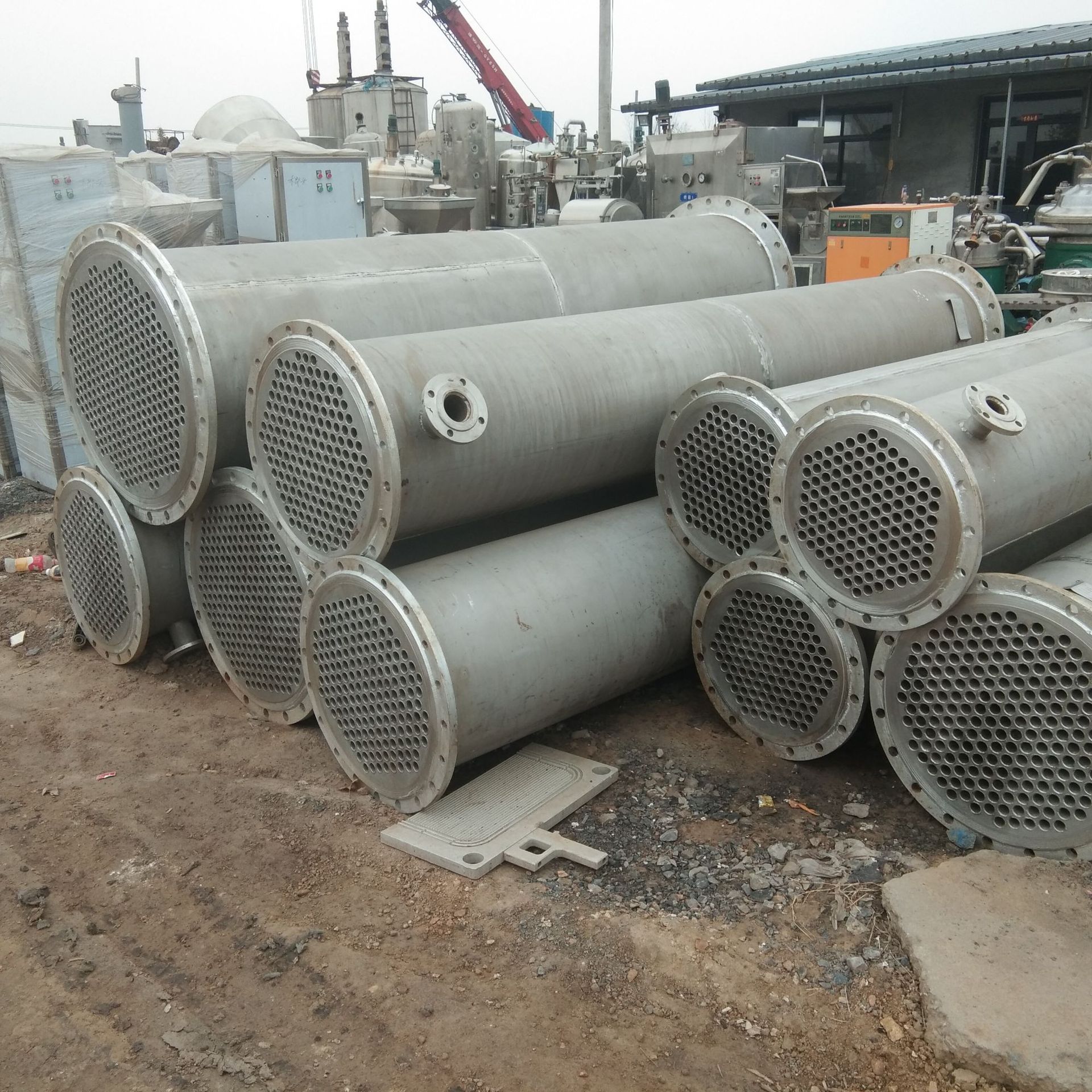 二手10平方20平方40平方搪瓷片式冷凝器 200平方不锈钢列管冷凝器