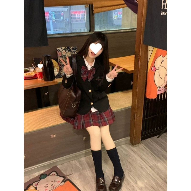 Z11 JK униформа юбка с высокой талией женская школьная одежда сексуальная клетчатая юбка костюм Xiaowai в том же стиле
