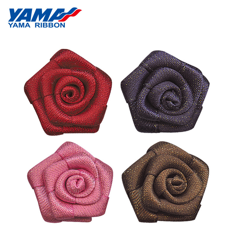 Yao Ming al por mayor 2cm rosa hecha a mano accesorios de ropa de decoración de flores de 5 puntos de rosa de cinco estrellas image 4