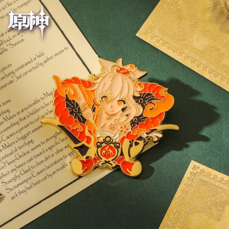 特別クリアランスクロスボーダーメタル原神ブローチアニメーション周辺二次元漫画かわいいバッジアクセサリーピン|undefined