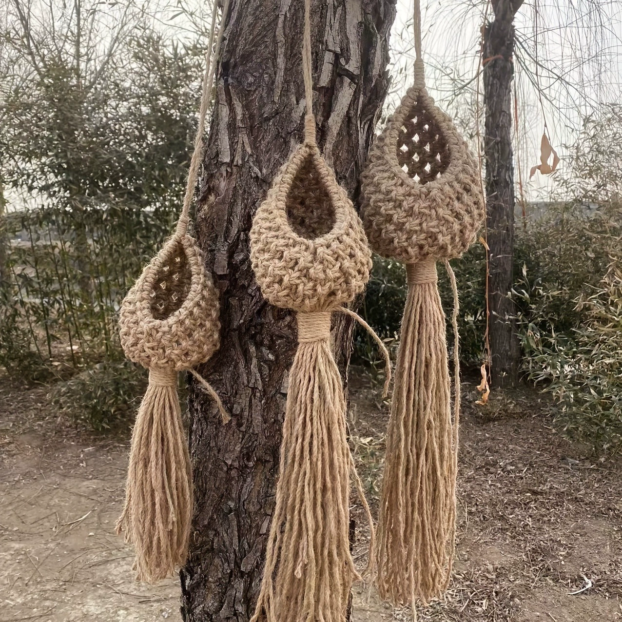 Ручная работа, каплевидная клетка для птиц, гнездо, пасторальная трава, подвесной домик для птиц, украшение для дома, сада, богемный стиль.