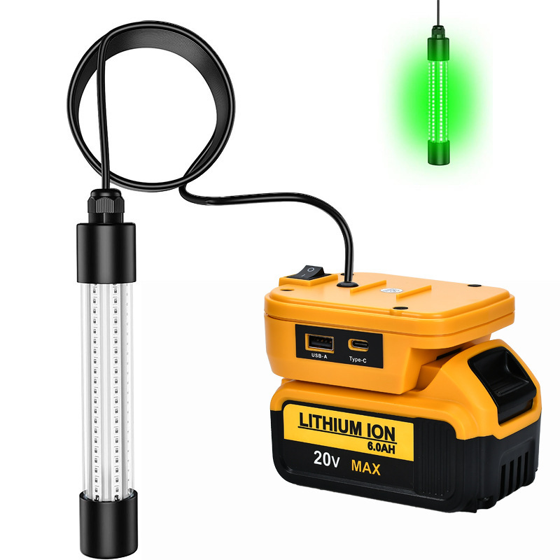 Suitable for Dewalt Mivoch Makita Underwater Fishing Light Dock Boat Night Fish Luring Light 18V20V Usbtype-C Suitable for Dewalt Mivoch Makita Underwater Fishing Light Dock Boat Night Fish Luring Light 18V20V Usbtype-C