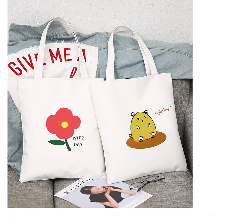 153g Weight Polyester Lining Material Sewing Thread Fashion Element Zipper Closure Type Double Shoulder Straps Strap Type Tote Bag Bags Type Casual, Daily Occasion Nylon Material Cherry, Fruit, Flower Pattern All Seasons Season Women's Gender Cute Style Square Shape Women's Nylon Cherry Fruit Flower Cute Sewing Thread Square Zipper Tote Bag 9