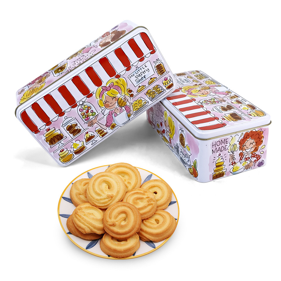 马口铁红茶绿茶茶叶罐铁罐东莞厂家月饼两个装铁盒长方形