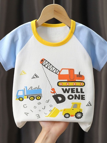 Baby short-sleeved shirt, children's cotton, girls, boys, summer clothes, children's clothes, half-sleeved tops, baby clothes for toddlers