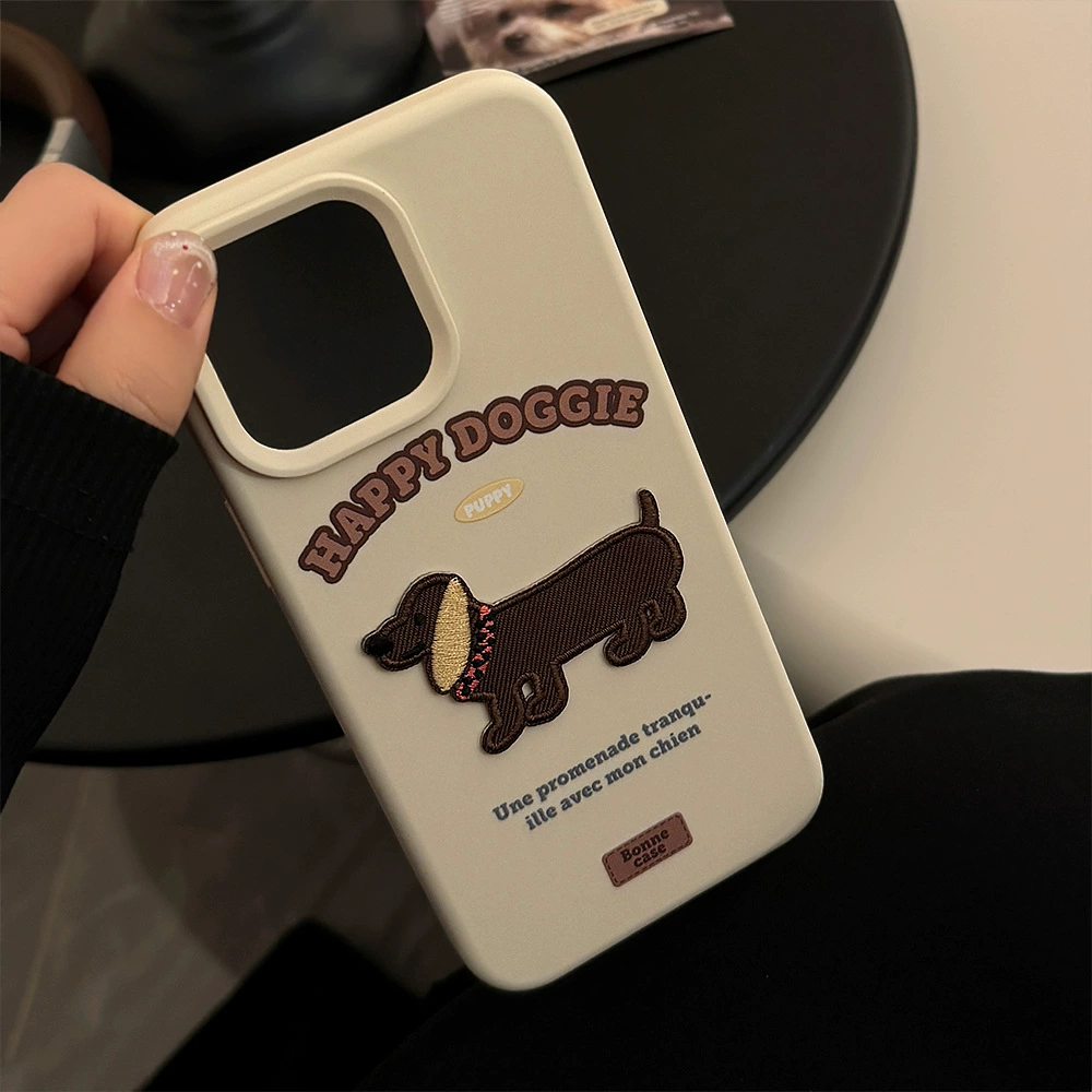 Яблоко, iPhone 16, трехмерный чехол для телефона, совместим с iPhone 15 Pro, с вышивкой, iPhone
