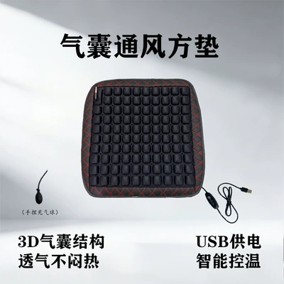 Seat cushion, seat cover – Cushion - 1224v-ventilated-model-black-airbag-ventilated-square-cushion