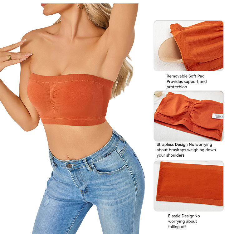 Top de tubo alargado de doble capa para mujer