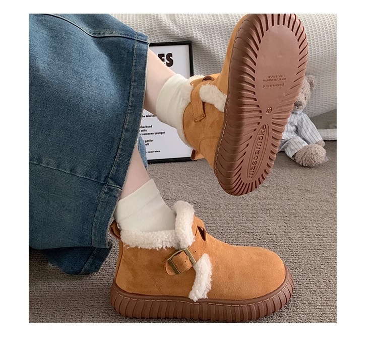 Warm Women's Winter Ankle Boots With Plush Lining And Thick Sole_voghion.com