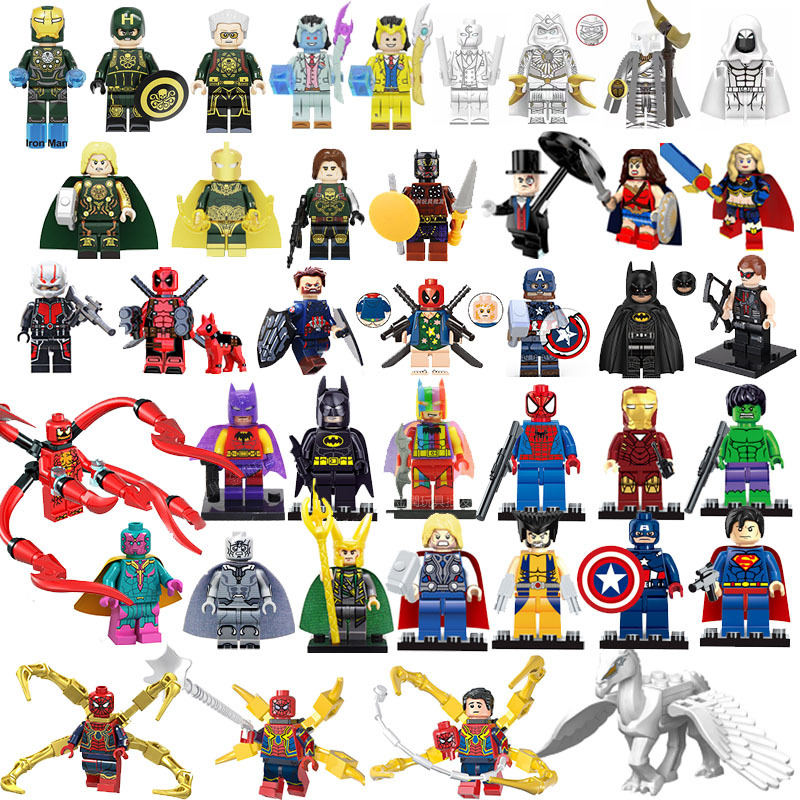 跨境批发超英积木小人仔4.5厘米高小颗粒拼插玩具袋装代发可挑款