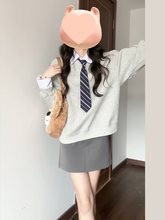 小个子学院风减龄穿搭一整套装连衣裙子女春季2025新款早秋装短裙