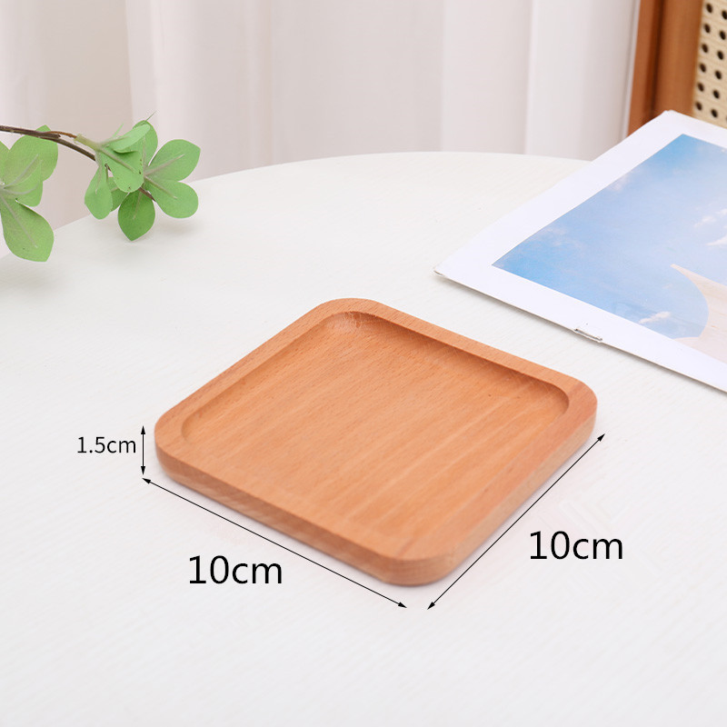 Bandeja de madera maciza estilo japonés, plato rectangular de almacenamiento, plato creativo para frutas, plato de madera de haya para desayuno, bandeja de madera para aperitivos.