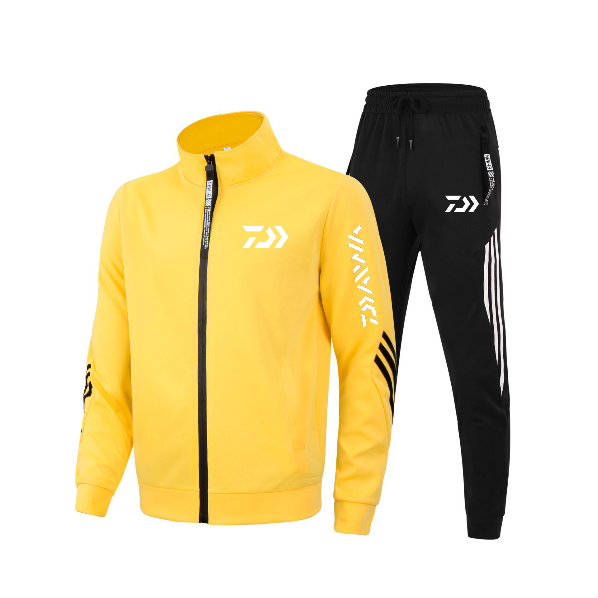 001 2023 Spring And Autumn New Men's Casual Zipper Jacket Unisex Outdoor Running Sports Set_voghion.com