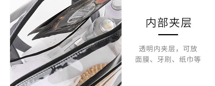 Transparent PVC Tote Bag Large Capacity Waterproof Zippered Jelly Bag Foldable Storage Handbag quality and texture