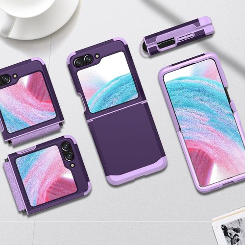 Suitable for Korean Samsung Z flip5 mobile phone case SGP armor hinge integrated contrast color Z flip4 protective cover