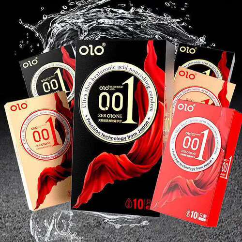 OLO Condom 001 Ultra-Thin Ribbed Wolf Tooth Condom Hyaluronic Acid Safety Condom Zero-Feel Air Condom Wholesale