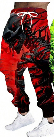 Otoño de 2025 nuevos pantalones casuales europeos y estadounidenses transfronterizos pantalones de impresión digital 3D directos de fábrica