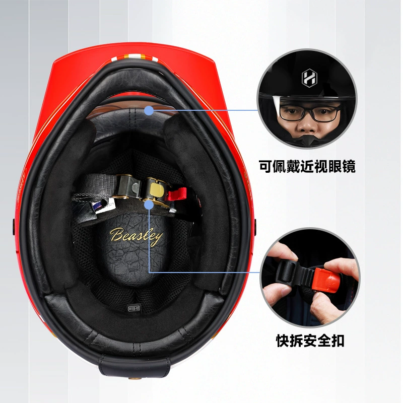 BEASLEY Retro safe half helmet four seasons, bluetooth