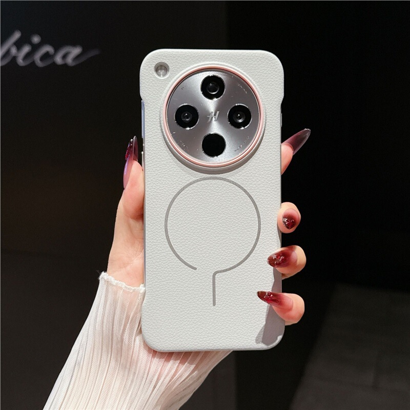 OPPOfindx8ultra 携帯電話ケースに適しています、ボーダーレスライチレザーパターン X8s 磁気保護カバー、オールインクルーシブで薄い|undefined