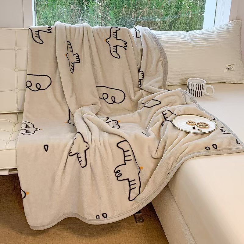 Manta de Franela de Color Sólido Estilo Europeo, Manta para Siesta, Clase A, Manta de Oficina, Manta de Regalo para Dormitorio, Venta al por Mayor