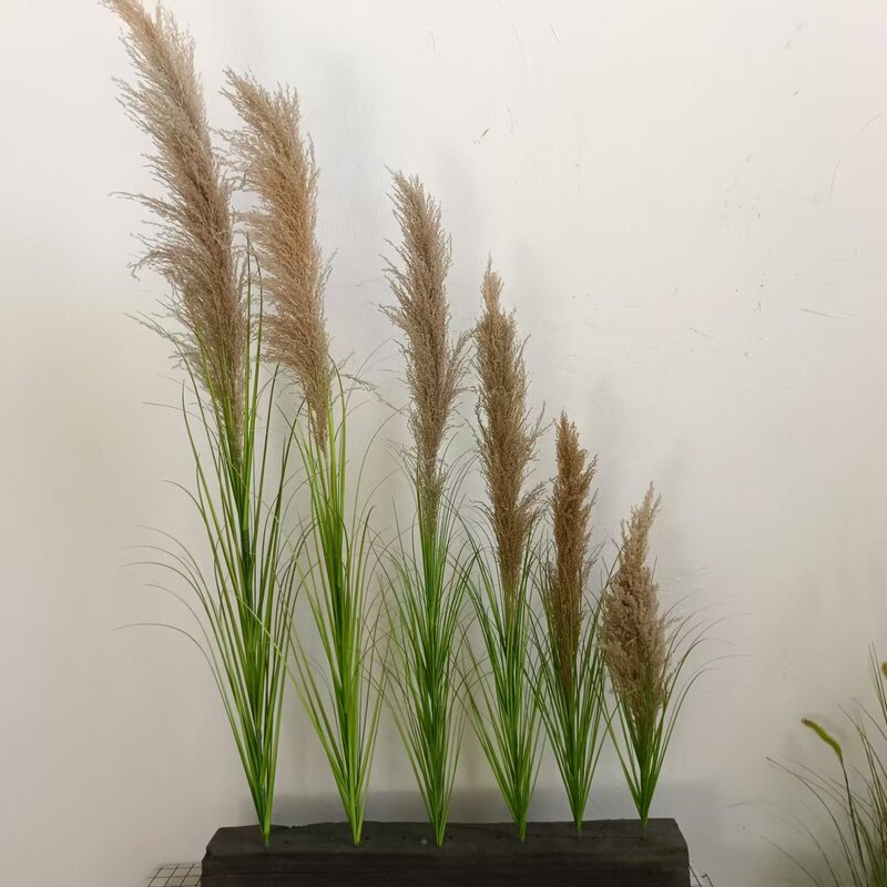 Reed Decorations, Artificial Green Plants for Photography and Landscaping, Single Stem Foxtail Grass, Onion Grass, Autumn-Colored Bonsai, Zen Style Reed Decorations, Artificial Green Plants for Photography and Landscaping, Single Stem Foxtail Grass, Onion Grass, Autumn-Colored Bonsai, Zen Style
