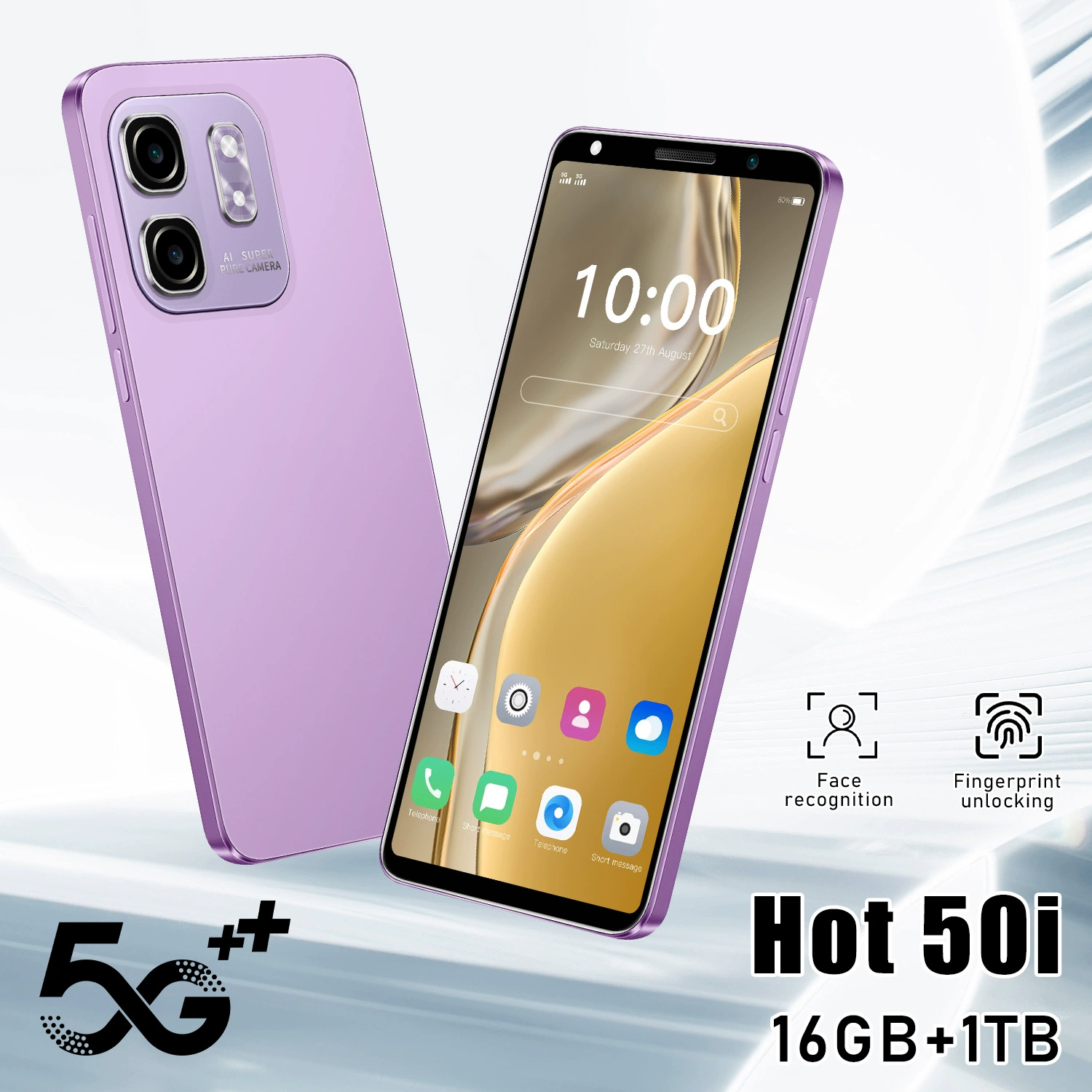 Новый мобильный телефон для внешней торговли Hot50 i, 5.5" экран incell, 1+16GB, Android 8.1, смартфон