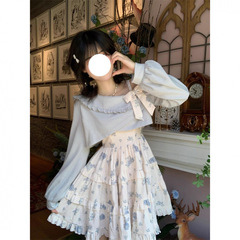 学院の風の甘い2つのセットの女性の花の甘い妹の小さいスカートは腰を収めて明らかにやせています。