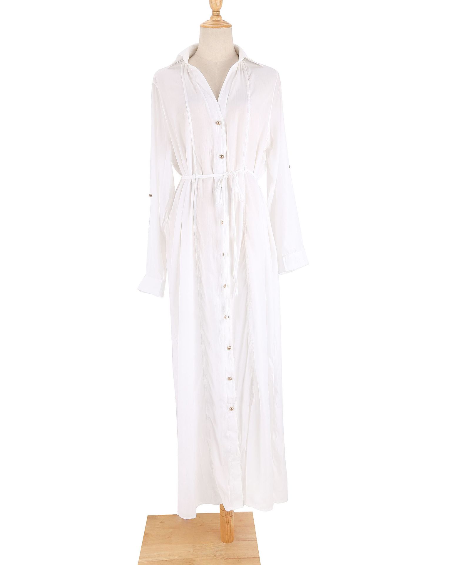 172g Weight White, Red Color Wholesale Long Buttoned Sunscreen Cardigan Bikini Blouse Nihaojewelry 20