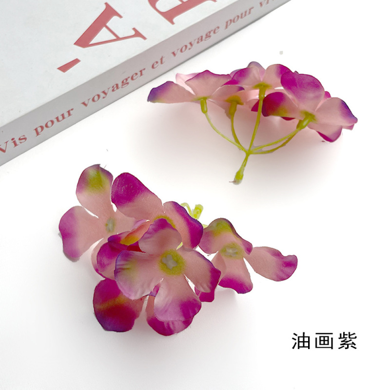 シミュレーション5フォークアジサイ串diyヘアピン頭飾りアクセサリー花球礼箱装飾造花撮影道具置物|undefined