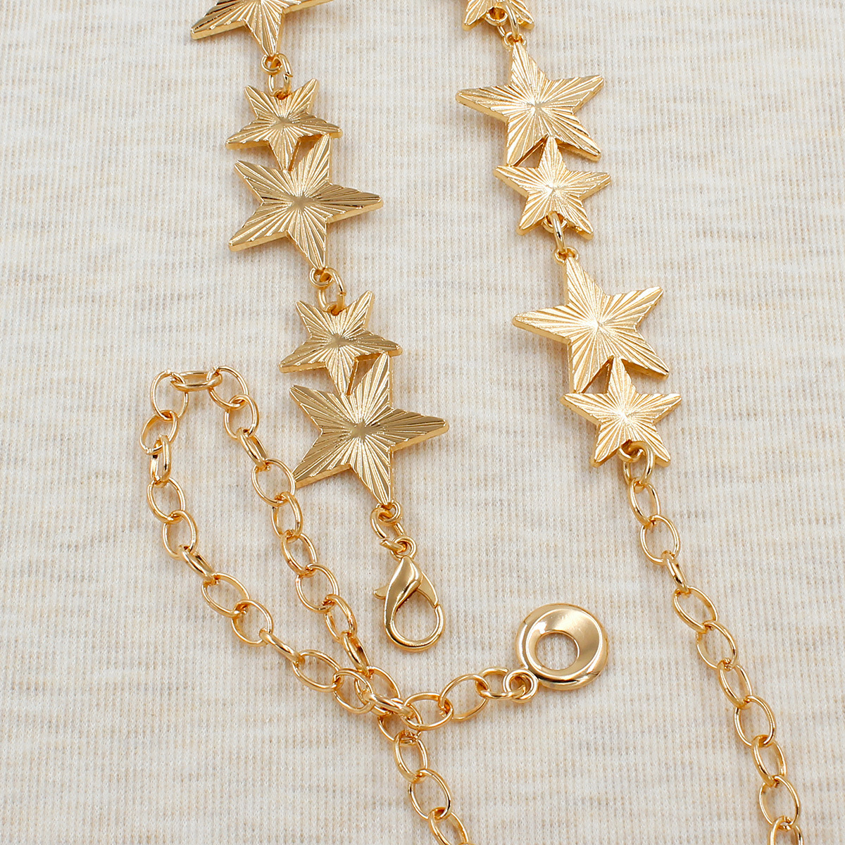 Vintage Metal Pentagram Waist European And American Minimalist Style Fashion Versatile Dress Belt Chain Accessories_voghion.com